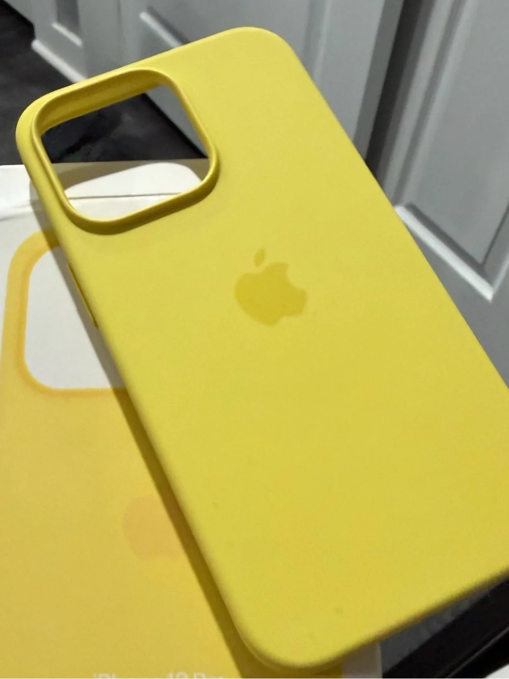 Apple Yellow Silicone iPhone Case with Apple Logo